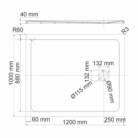 Фото поддон wasserkraft rhin 120x100 см 44t10