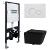 Унитаз с инсталляцией Abber Rechteck AC1201MB-AC0105-AC0121MW