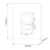 Фото клавиша смыва abber ac0125 хром глянцевый
