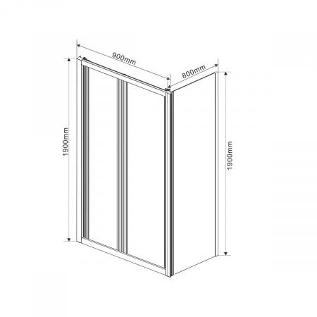 Фото душевой уголок vincea garda 80x90 см vsr-1g9080cl