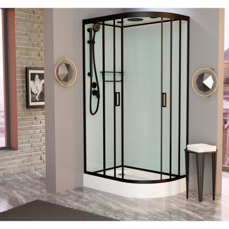 Фото душевая кабина душевая кабина frank f418l black 100x80 см 814814