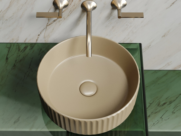 Фото раковина накладная ceramicanova element 36 см, цвет: капучино cn6057mc