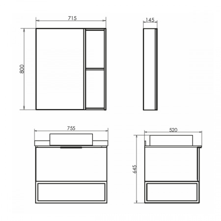 Фото тумба с раковиной comforty порто 75 см 00-00009321