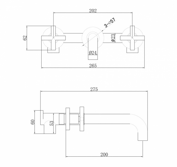 Фото встраиваемый смеситель для раковины abber wasser kreis af81121b