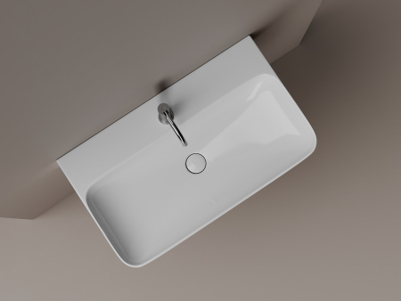 Фото раковина подвесная ceramicanova aura 80 см, цвет: белый cn2006