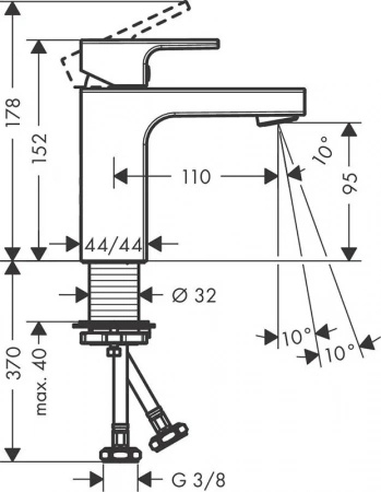 Фото смеситель для раковины hansgrohe vernis shape 71561670