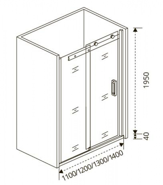 Фото душевая дверь good door puerta wtw-110-c-ch 110 см пу00008