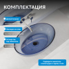 Фото раковина накладная прозрачная abber kristall at2801saphir