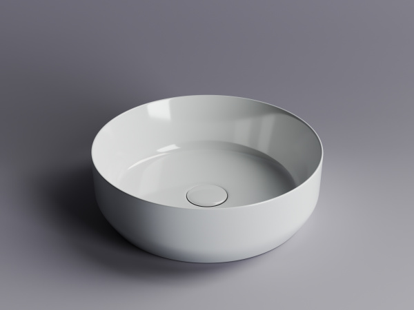 Фото раковина накладная ceramicanova element 39 см, цвет: белый cn6022
