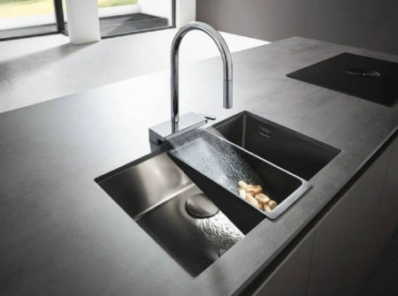 Фото смеситель для кухонной мойки hansgrohe aquno select 73837000