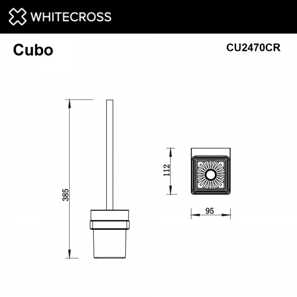 Фото ершик подвесной whitecross cubo cu2470cr, цвет: хром