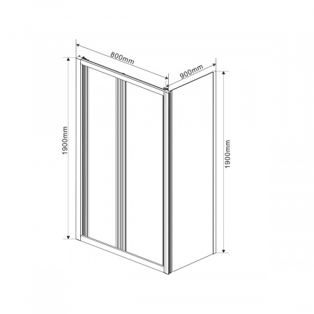 Фото душевой уголок vincea garda 90x80 см vsr-1g8090ch