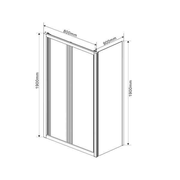 Фото душевой уголок vincea garda 90x80 см vsr-1g8090ch