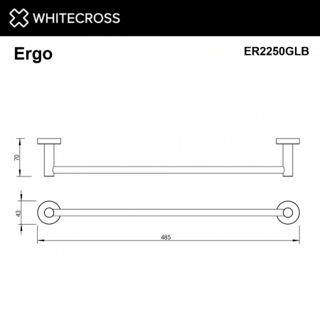 Фото полотенцедержатели whitecross ergo er2250glb, цвет: золото брашированное