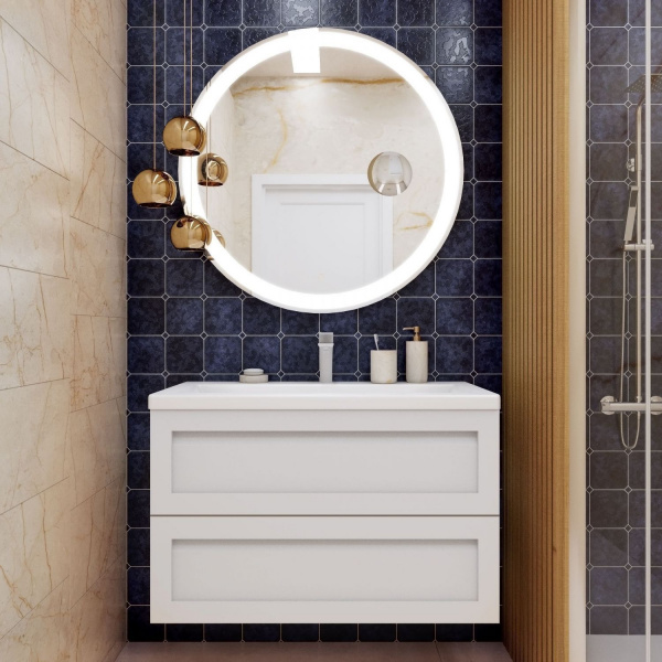 Фото тумба под раковину art&max platino 90 см am-platino-900-2c-so-bl