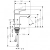 Фото смеситель для раковины hansgrohe metris s 31074000