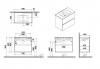 Фото тумба с раковиной vitra mia plus square 80 см 69742