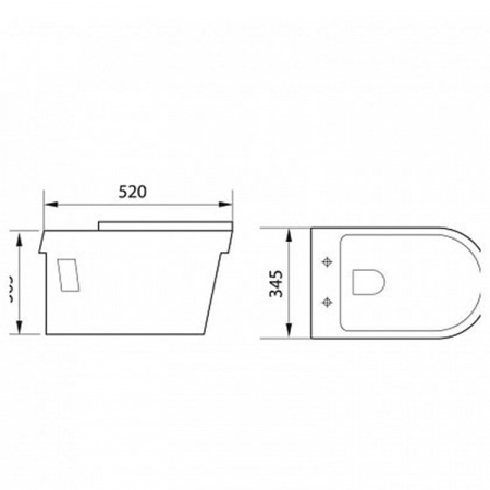 Фото унитаз подвесной aquanet glide 52 см 210772