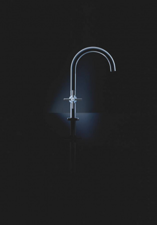 Фото смеситель для раковины grohe atrio new 21019al3, цвет: графит