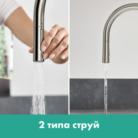 Фото смеситель для кухонной мойки hansgrohe talis classic 72800800