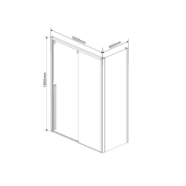 Фото душевой уголок vincea lugano 160x90 см vsr-1l9016cl-1