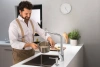 Фото смеситель для кухонной мойки hansgrohe metris select 73816000