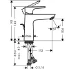 Фото смеситель для раковины hansgrohe talis e 71713340