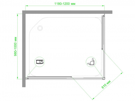 Фото душевое ограждение royal bath hpd rb1120hpd-t 120x100 см
