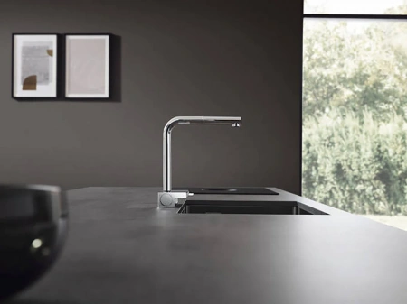 Фото смеситель для кухонной мойки hansgrohe aquno select 73830000