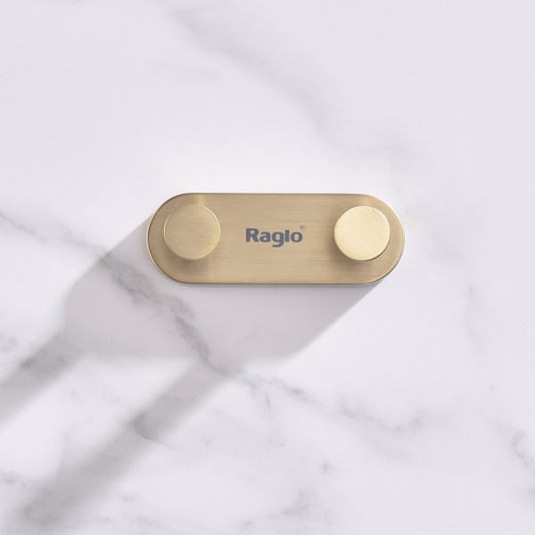 Фото крючок двойной raglo цвет: сатин золотой r300.052.03