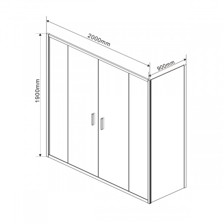 Фото душевой уголок vincea garda 200x90 см vsr-1g29020cl