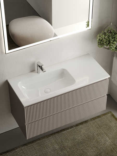 Фото тумба под раковину sancos snob r 100 см, цвет: doha soft snr100lsm