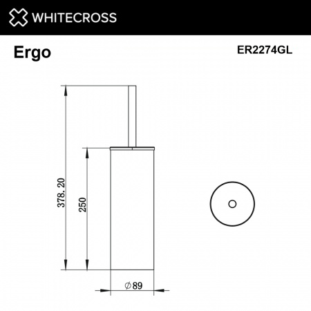 Фото ершик напольный whitecross ergo er2274gl, цвет: золото