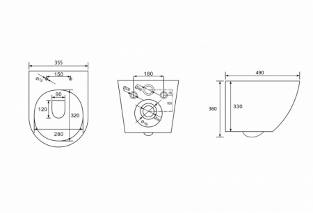 Фото унитаз подвесной abber bequem ac1101tmg