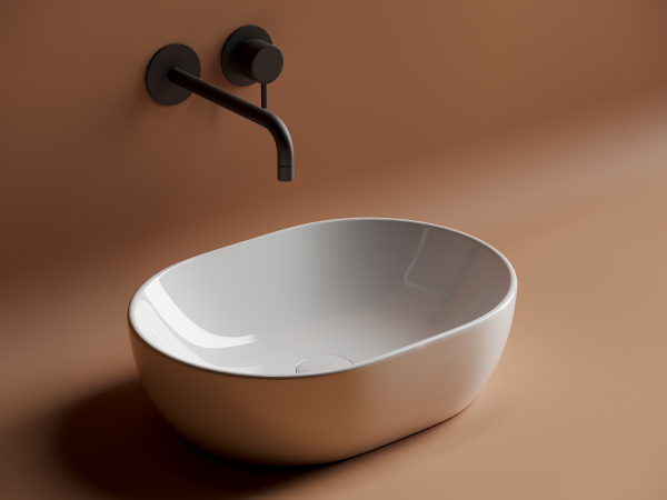 Фото раковина накладная ceramicanova element 48 см, цвет: белый cn6019
