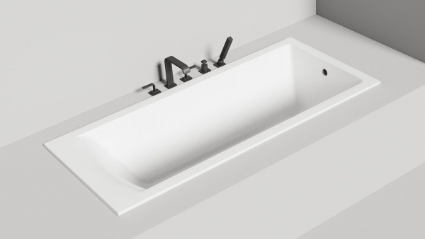 Фото ванна из искусственного камня salini cascata kit 180x80 см 104513g глянцевая