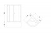 Фото душевое ограждение royal bath bk rb100bk-t-bl 100x100 см