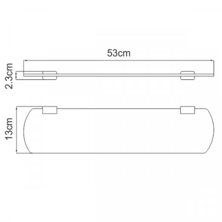 Фото полка стеклянная wasserkraft sauer k-7924