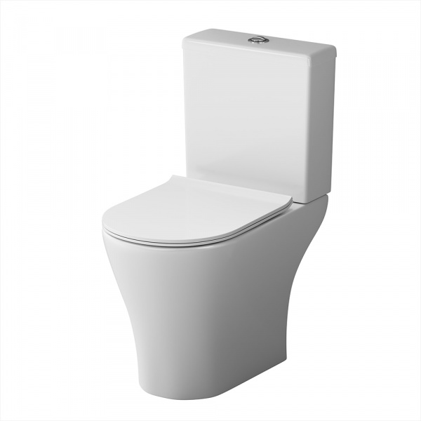 Фото унитаз-компакт безободковый с сиденьем am.pm sirius dx86c8600sc