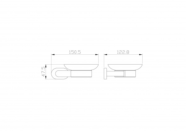 Фото мыльница с держателем wonzon & woghand цвет: хром ww-8422