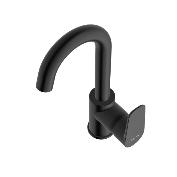 Фото смесители для раковины vitra flow soft a4316036exp цвет черный