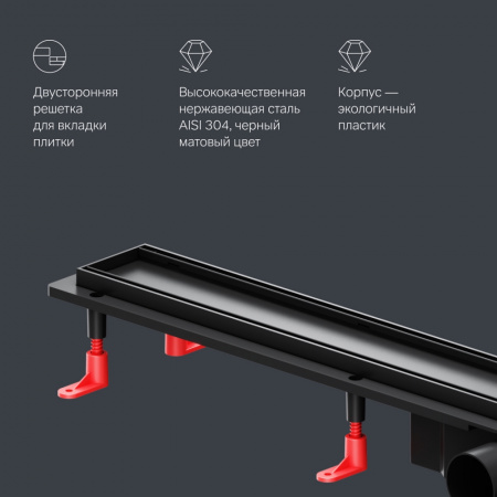 Фото душевой трап am.pm primeflow 90 см w02sc-u11-090-04bm