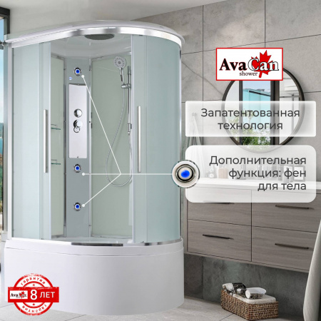 Фото душевая кабина avacan em5912l 120x90 см стандартная