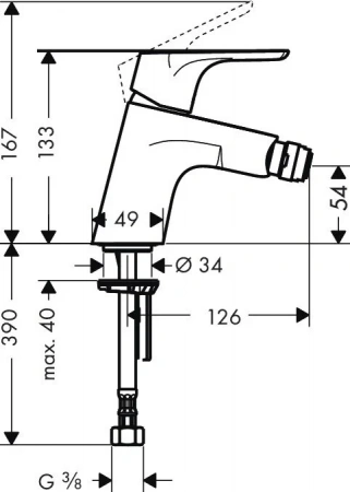 Фото смеситель для биде hansgrohe focus 31922000