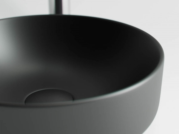 Фото раковина накладная ceramicanova element 35.5 см, цвет: черный cn6007