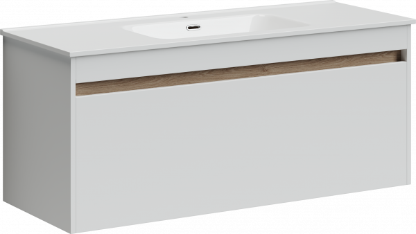 Фото тумба под раковину sancos smart 120 см, цвет: белый sm120-1w