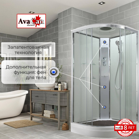 Фото душевая кабина avacan em2090t 90x90 см стандартная