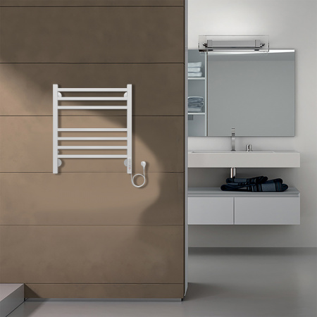 Фото электрический полотенцесушитель azario ancona 50x60 см цвет: белый az71856w