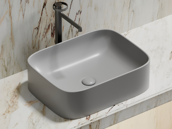 Фото раковина накладная ceramicanova element 50.5 см, цвет: серый cn6052msg