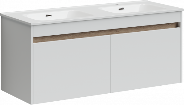 Фото тумба под раковину sancos smart 120 см, цвет: белый sm120-2w